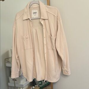 Aerie Cream Button-Up Shirt